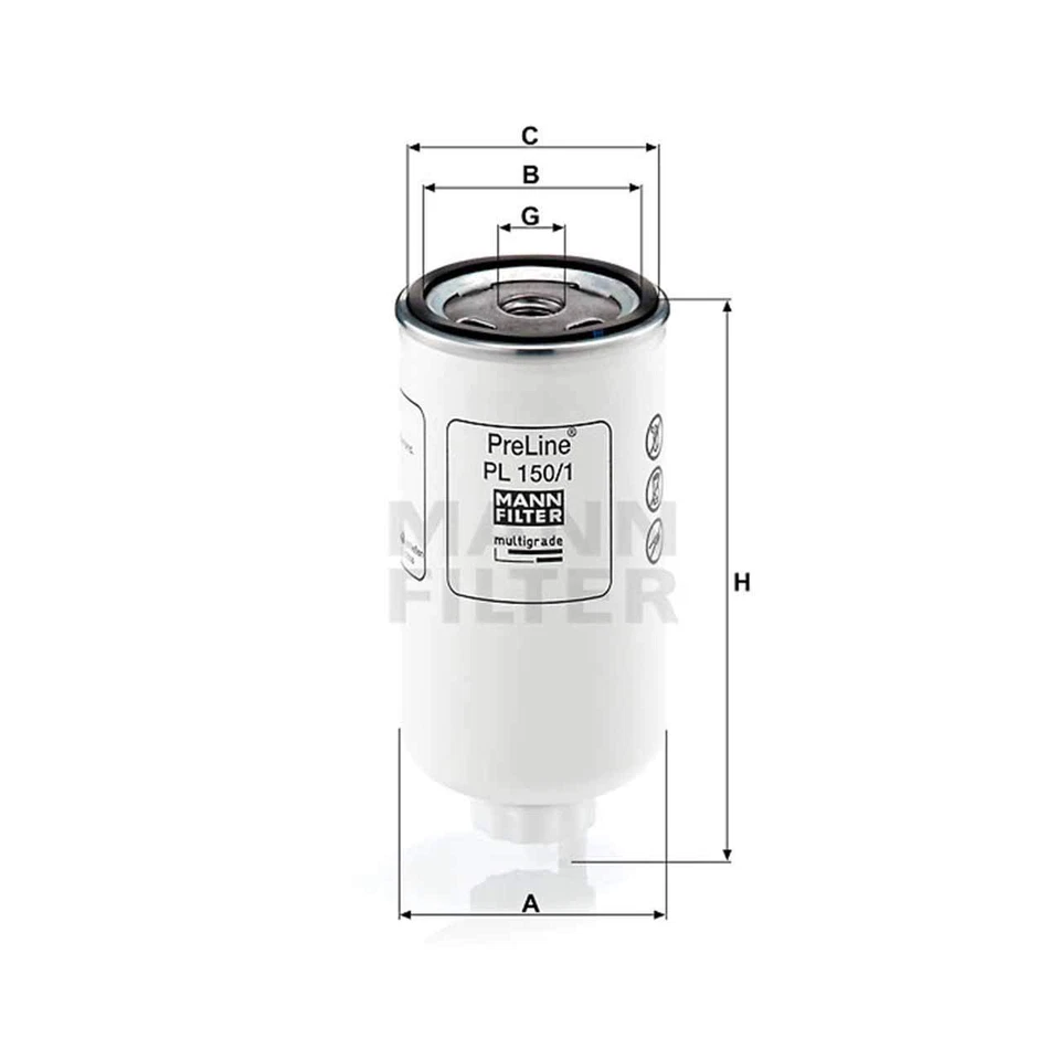 MANN-Filter Replacement Element PL 150 30 micron for Preline 150 Systems - image 2 of 2