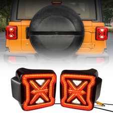 Pair Arrow Style Led Tail Lights Wbrake Reverse Turn For 07-18 Jeep Wrangler Jk Pair Arrow Style Led Tail Lights Wbrake Reverse Turn For 07-18 Jeep Wrangler Jk