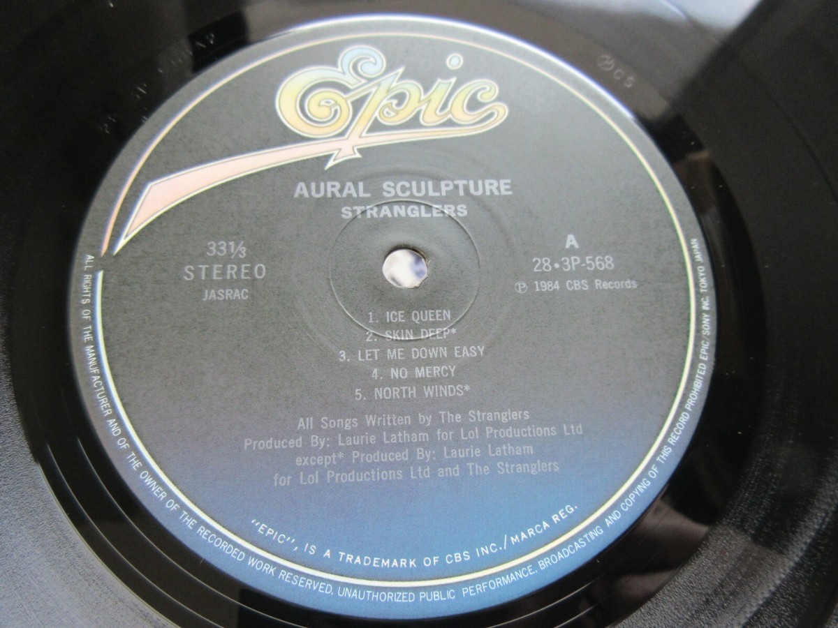 Stranglers Aural Sculpture Japan Vinyl LP w OBI 28 3P 568 1985