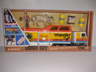 RARE 1982 Ertl #3626 WRANGLER RODEO TRUCK PLAYSET~ BRAHMA BULL~FACTORY  SEALED!!