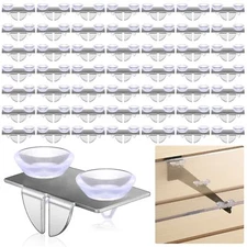 20 Pcs Center Shelf Rest Clip Galvanized Glass Brackets Metal Shelf BalancingF