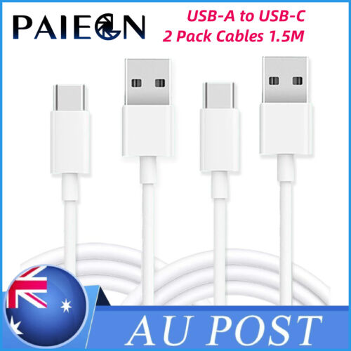 Paiegn 1.5m USB-A to Type C Charger Cable 5V/3A For Samsung Xiaomi Huawei - Picture 1 of 8
