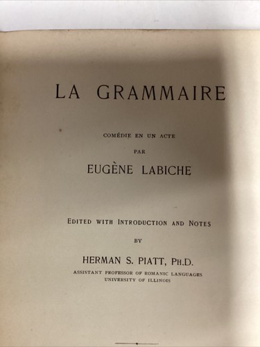 LA GRAMMAIRE University of Tennessee French language text book 1910 - Picture 5 of 6
