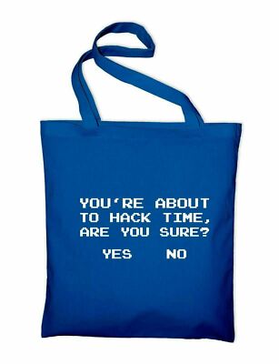 You're About To Hack Time Are You Sure Fun Jutebeutel Hacker Geek Computer Retro