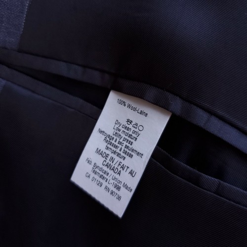 Ralph Lauren Striped Gray Blazer Suit Jacket Mens 44R Doeskin Wool Two Button - 第 8/11 張圖片