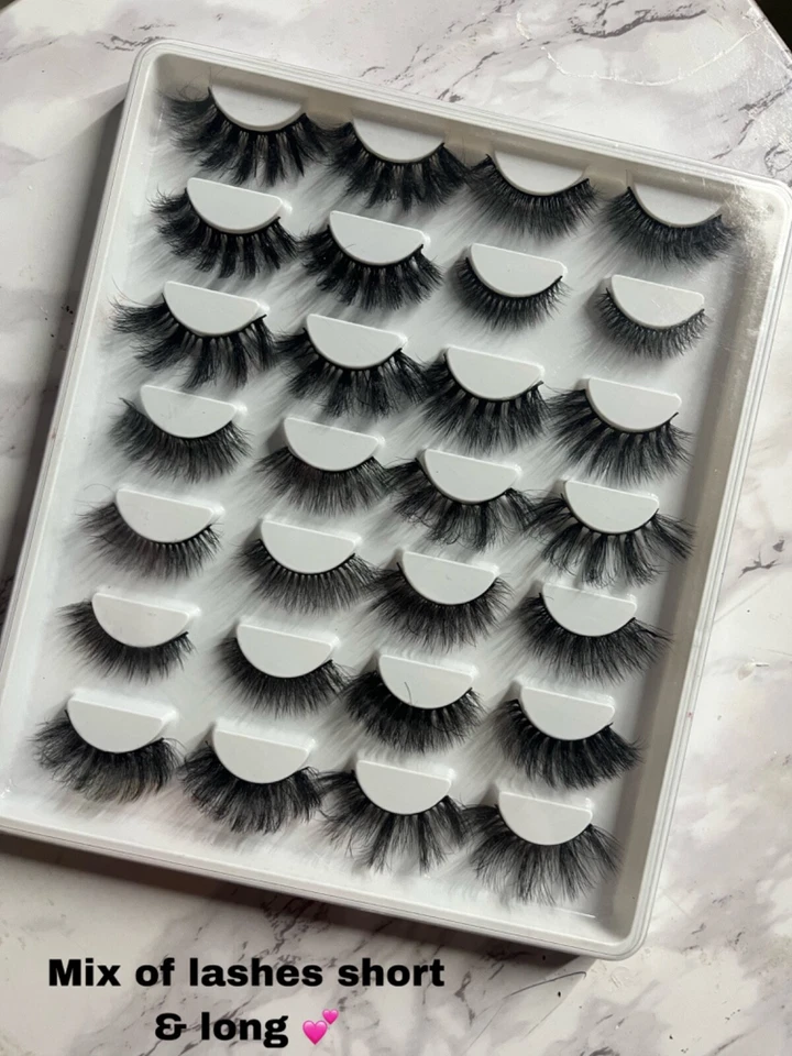 Fluffy Mink Eyelashes 10-20 MM And 20-25 MM Lashes Wispy Lashes , And Fluffy .  - Image 2 of 4