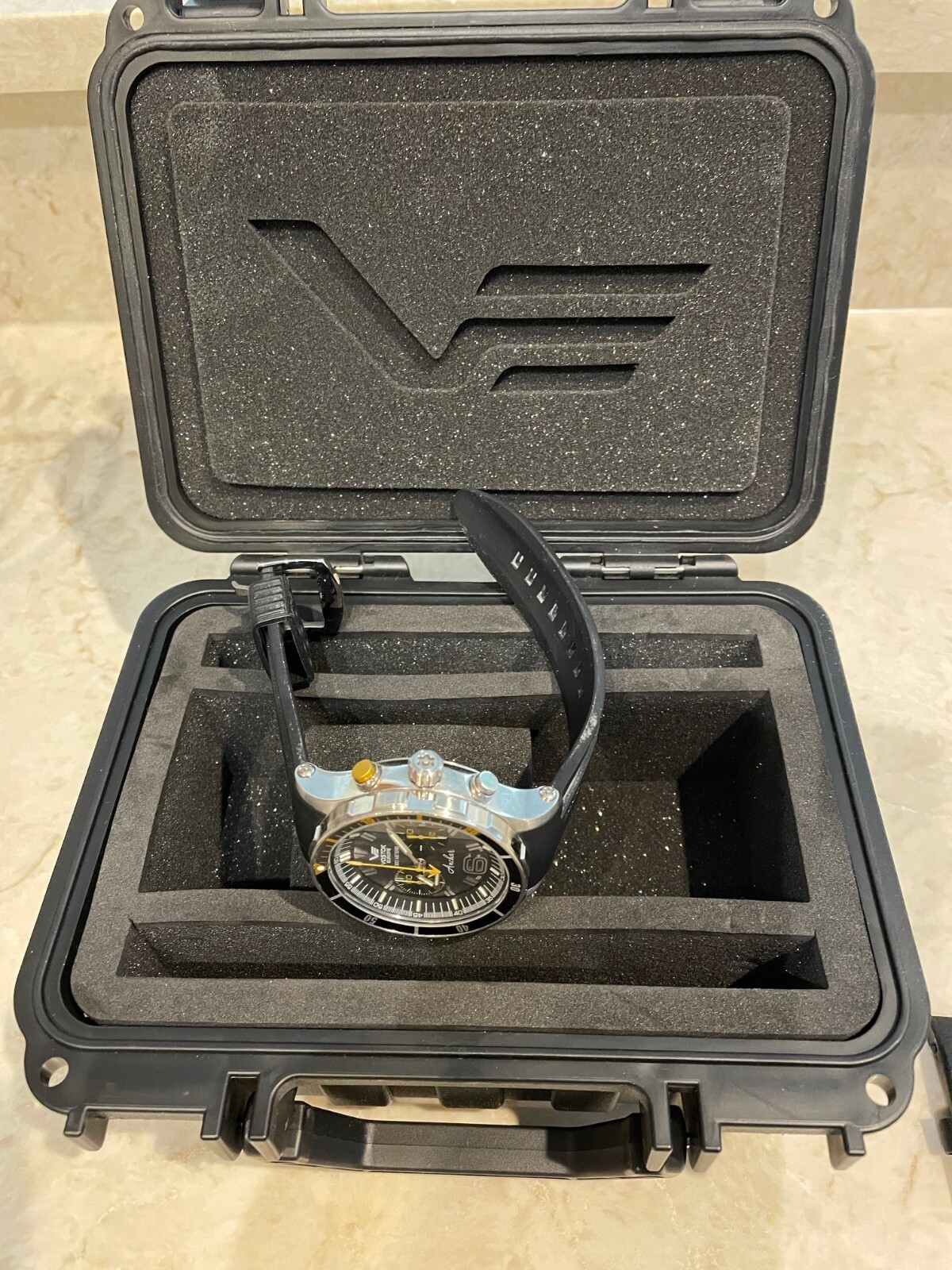 VOSTOK EUROPE ANCHAR K162 SUBMARINE Quartz Mens Watch Rubber/Leather