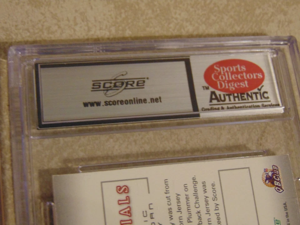 2002 Score QBC Materials Jake Plummer Untouched Jersey #23, Trent Dilfer #6 LOT2 - Image 4 of 4