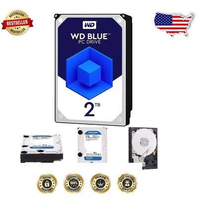 WD 2TB HDD Blue Edition - 5400 RPM Mechanical Drive, Perfect for Desktops
