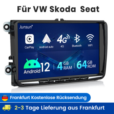Für VW GOLF 5 6 Touran Passat Caddy DAB+ 4+64G Android 12 Autoradio Carplay Navi
