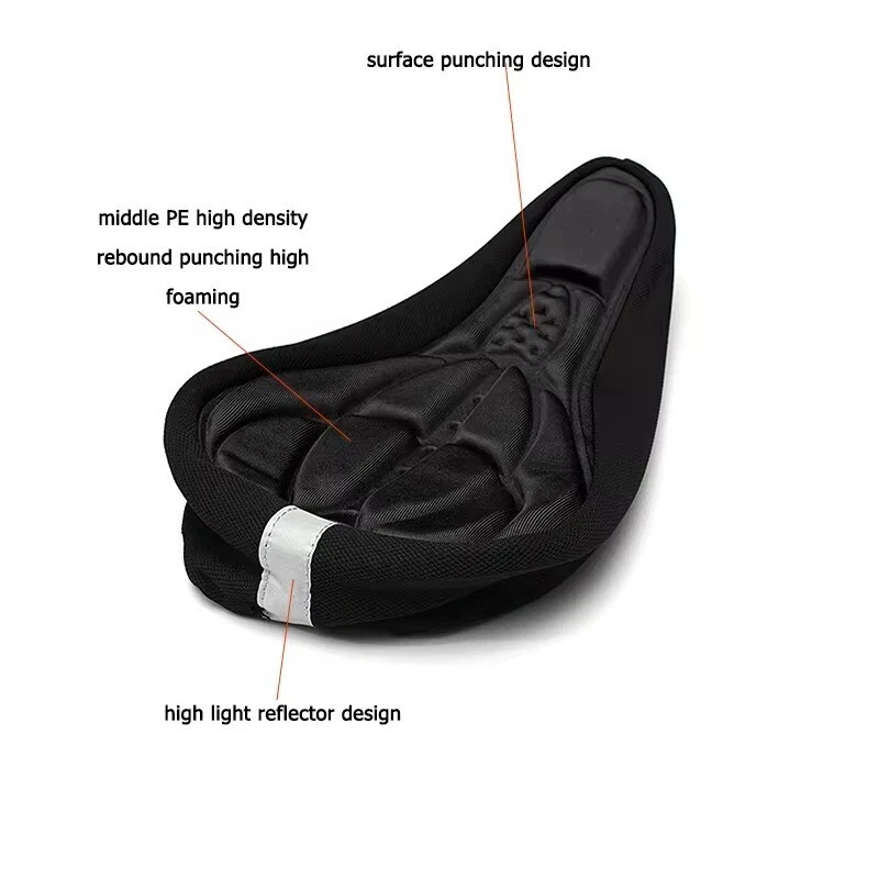 Almohadilla de sillín suave funda de cojín asiento de silicona de gel para bicicleta de montaña bicicleta nuevo Foto 4 de 4