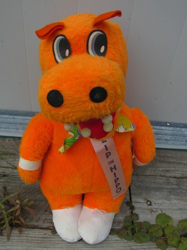 orange hippo stuffed animal