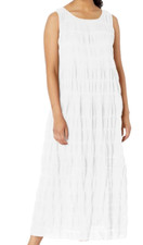 Max Studio Maxi Sleeveless White dress XS Lined Summer Cotton Blend