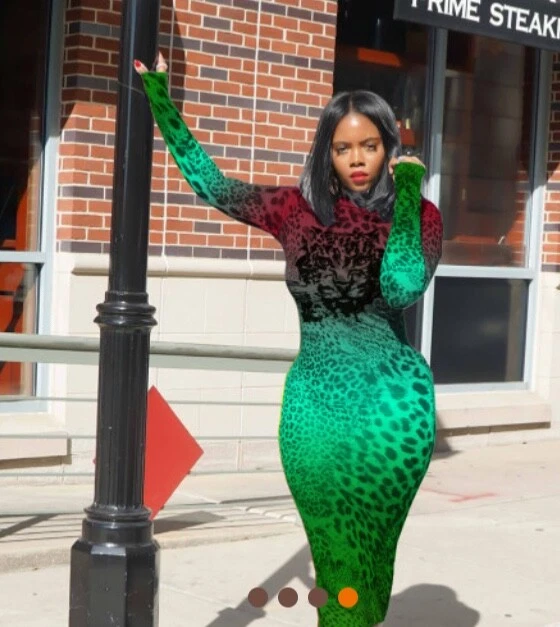Womens long sexy bodycon colorful leopard dress for every occasion!