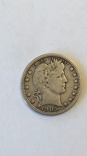 1905 Barber Quarter, VF, PROBLEM-FREE ATTRACTIVE COIN