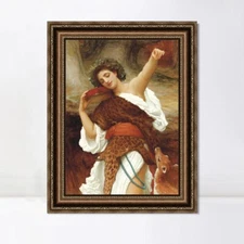 Framed Canvas Giclee Print Bacchante by Frederick Leighton Wall Art Home Decor