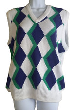 Lily's of Beverly Hills Women's Vest Size Large 100% Cotton V-Neck White Knit