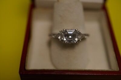 Engagement Jean Dousset Hsn Jean Dousset Sterling Silver Asscher