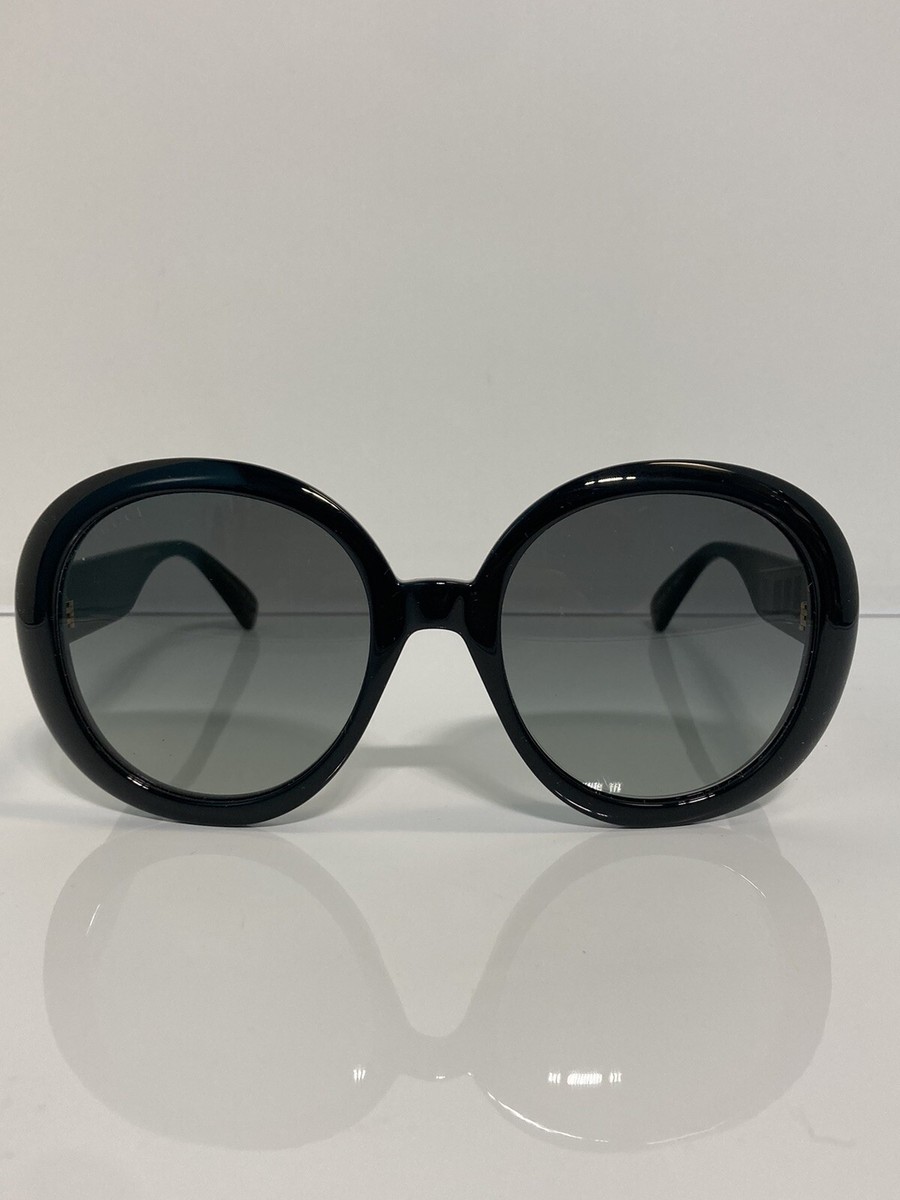 NIB Gucci GG0712S 001 Black Bold Round Woman display picture 3