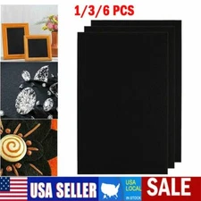 1-6PCS Craft Black Adhesive Soft Back Felt Sheets Fabric Sticky Back Sheets USA