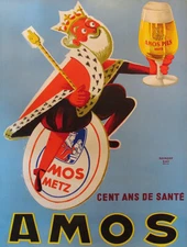 Vintage Amos Pils Beer Ad Reproduction Metal Sign Bar Decor FREE SHIPPING