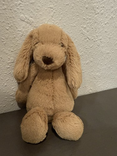 Jellycat London kleiner Bashful Toffee Welpe Hund 8 Zoll hellbraun Plüsch mit Etikett
