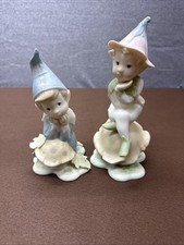 Golden Memories Little Dreamers Figurines Pair DAISA Spain Porcelain Elves 1992