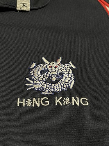 Vintage Hong Kong Team Trikot Herren L blau weiß Kukri Rugby Shirt Sport T44 - Bild 5 von 8