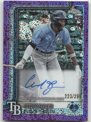#ad #ad 2025 Topps Chrome Chandler Simpson #RA CSI Purple Speckle 223 299 RC $48.00