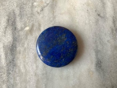 Rare Large Lapis Lazuli AAA Healing Circle coin 40mm diameter bead 8mm thick