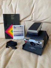 Polaroid sx-70 Black Alpha instant camera-film flash tested-Nice-Ships Same Day