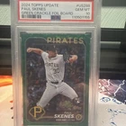 2024 Topps Update Series  Paul Skenes Green Crackle Foilboard /499 (RC) PSA10
