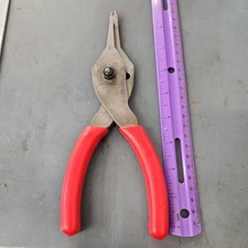 Snap On Long Red Cushion Grip Straight Tip Quick Re. Snap Ring Pliers SRPCR9000
