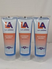 3 LA LOOKS EXTREME SPORT LEVEL 10 HAIR GEL HOLD 10 LEVEL FREE SHIPPING USA NEW