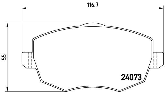 Plaquettes de frein Brembo P 23 095 d'origine pour train avant de berline