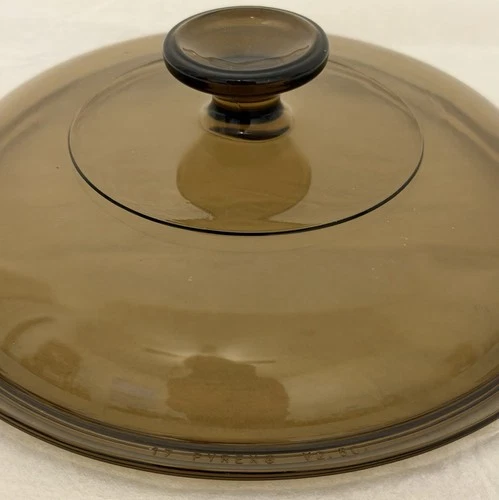 PYREX V2.5C Amber Glass LID Replacement for Vision Corning Cook Pot Sauce Pan