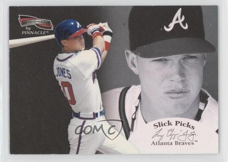 1996 Pinnacle Aficionado Slick Picks Chipper Jones #30 HOF nd3