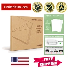 Quick-Dry Letter Size Thermal Paper, Compatible with Portable Printers