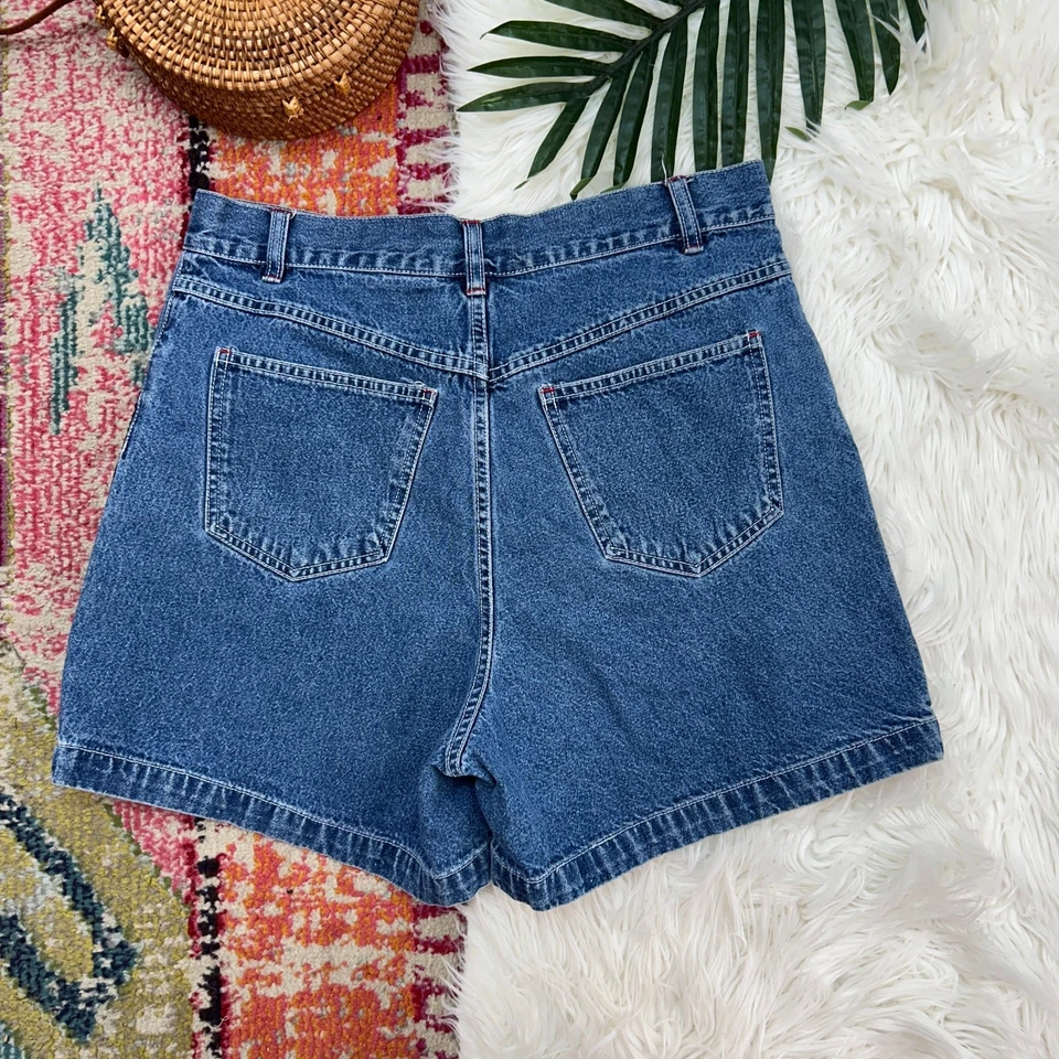 Vintage Y2K 2000s Disney Pooh 100 Acre Friends Striped Denim Jean Short 13/14 - Image 3 of 4