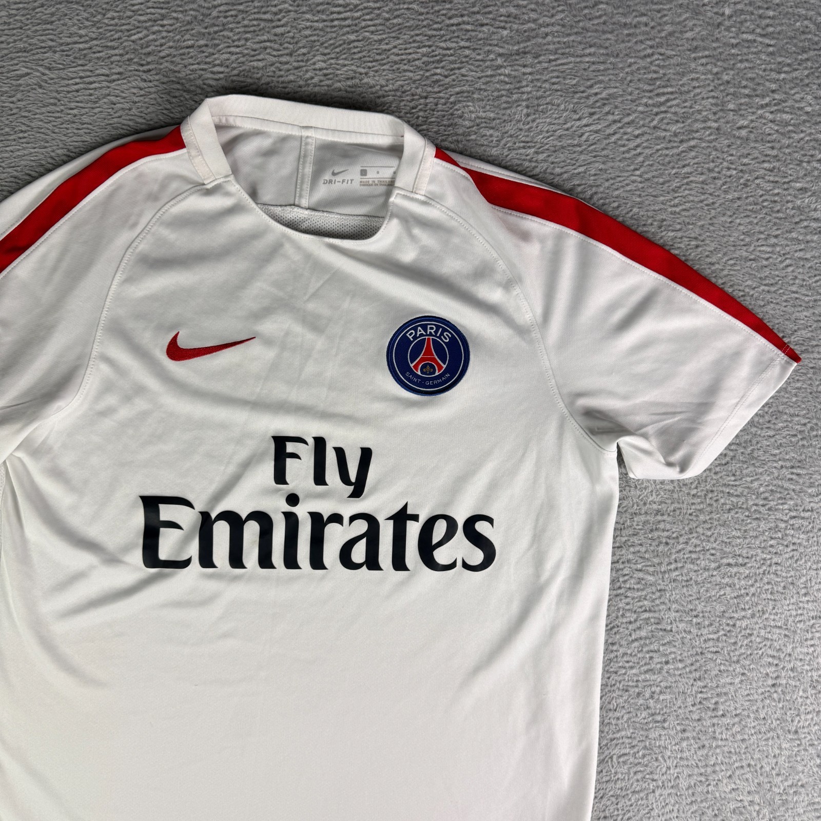 VTG Nike PSG 2016-2017 Paris Saint-Germain White Large Training Football Shirt image 2