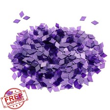 HJRTIUOH Purple Stained Glass Mosaic Tiles Small 520pc