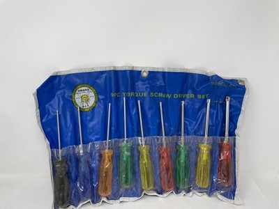Omaha OIT 9pc Torx Star Screwdriver Set   T10 T15 T20 T25 T27 T30 T40 T45 T50