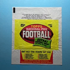 1962 Topps Football 5 cent 5c Wrapper
