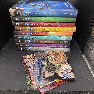 THE 39 CLUES - 1-9 HARD COVER BOOK Lot - Some Cards Included Not All (me1)