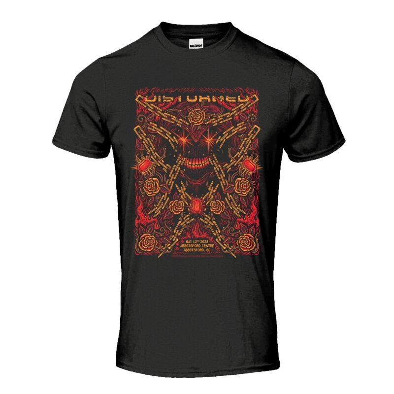 Футболка Disturbed с постером Херрена Эбботсфорда schwarz Band-Товары, Группы