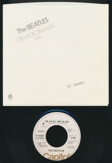 Beatles ULTRA RARE 1977 US 'OB LA DI OB LA DA' PICTURE SLEEVE NUMBER NO. 000001