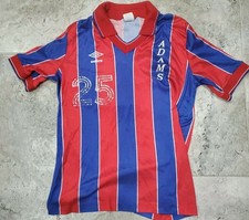 VINTAGE 1980'S UMBRO MADE IN THE USA STRIPED GLANZ SOCCER JERSEY MENS SIZE LARGE