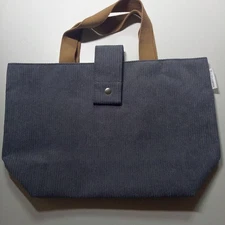 Tully'S Coffee Corduroy Bag Tote Gray Japan Limited Coffee Shop JAPAN