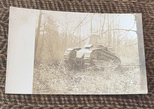 WW1 Era Army Military Tank RPPC Real Photo Postcard Unposted