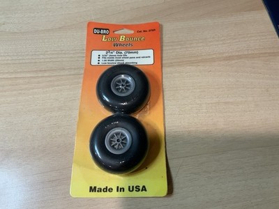 DuBro 2-3/4'' R/C Airplane Smooth Low Bounce Wheels (2) DUB275R Maker Project